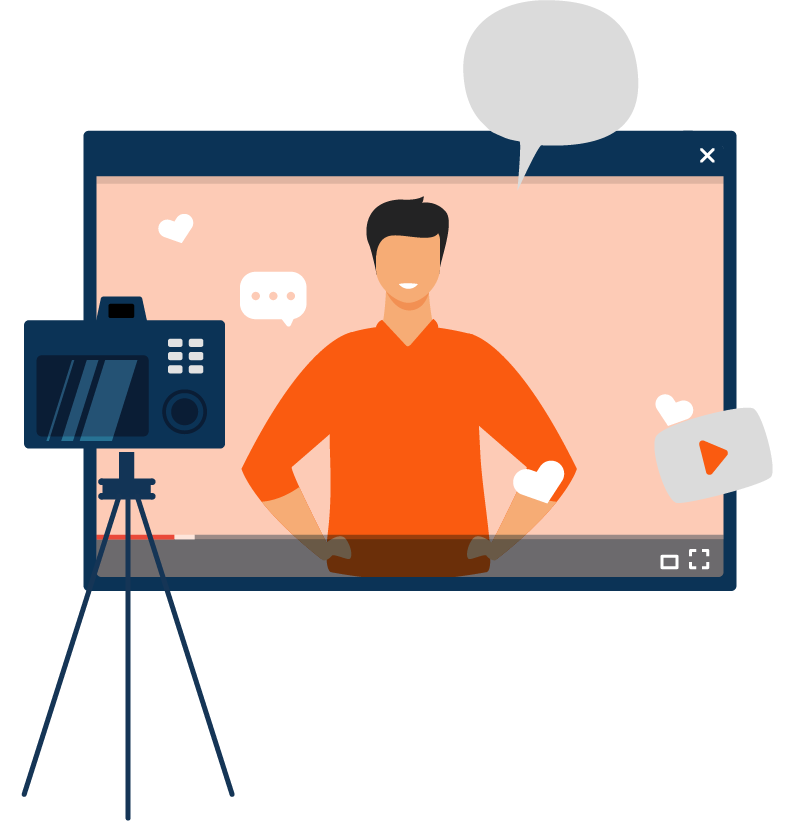 Illustration social media & community management