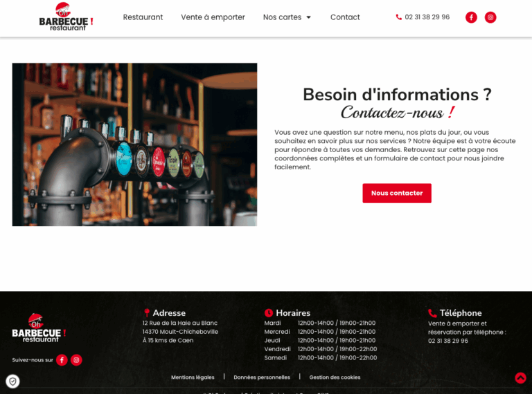 Capture du site OhBarbecue