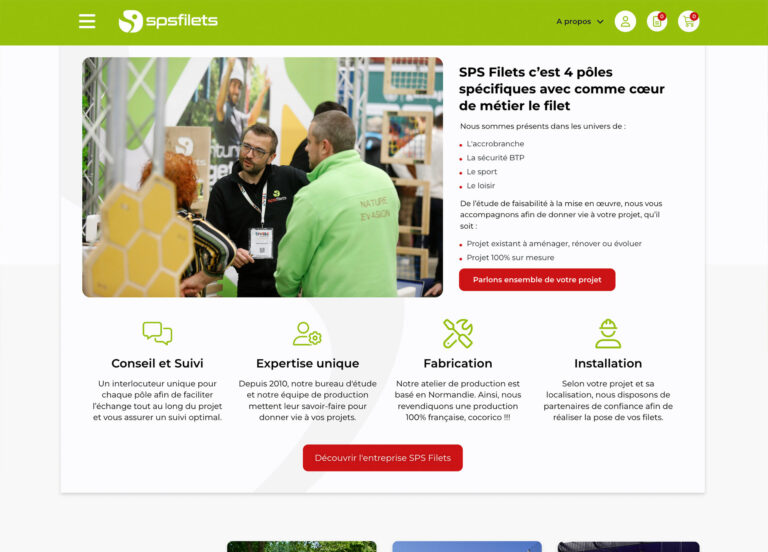 Capture du site SPS Filets