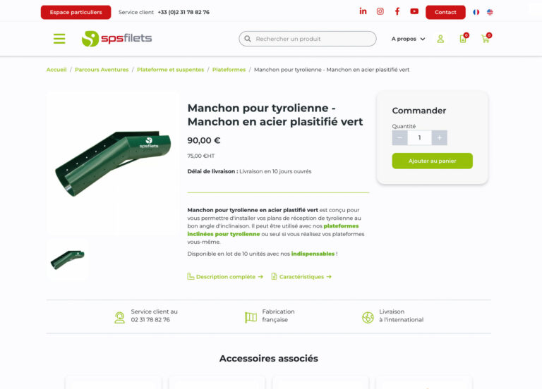 Capture du site SPS Filets