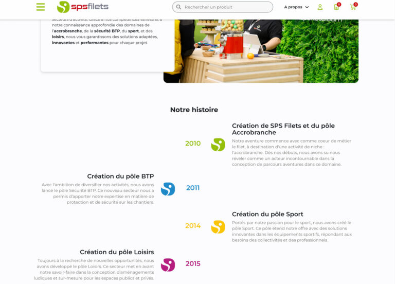 Capture du site SPS Filets