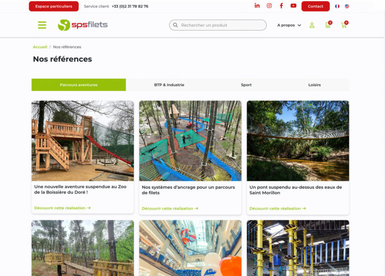 Capture du site SPS Filets