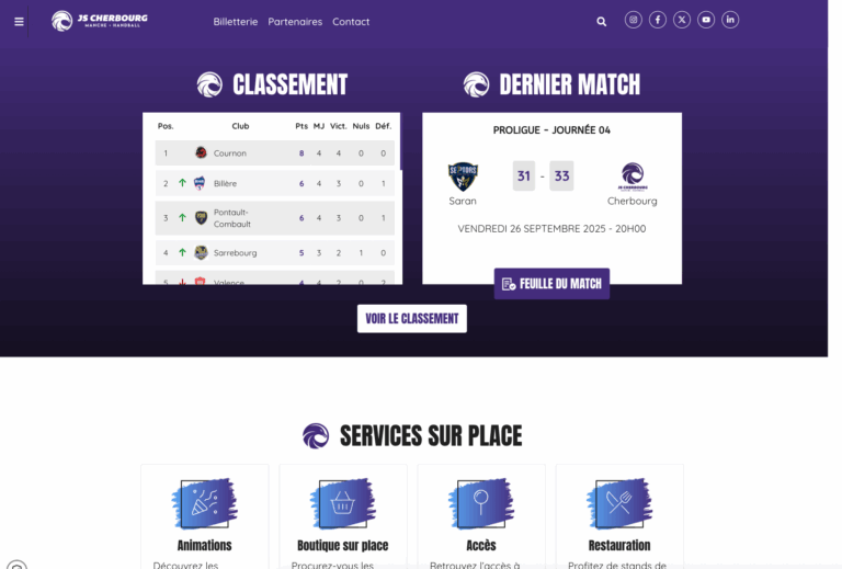 Capture du site JsCherbourg