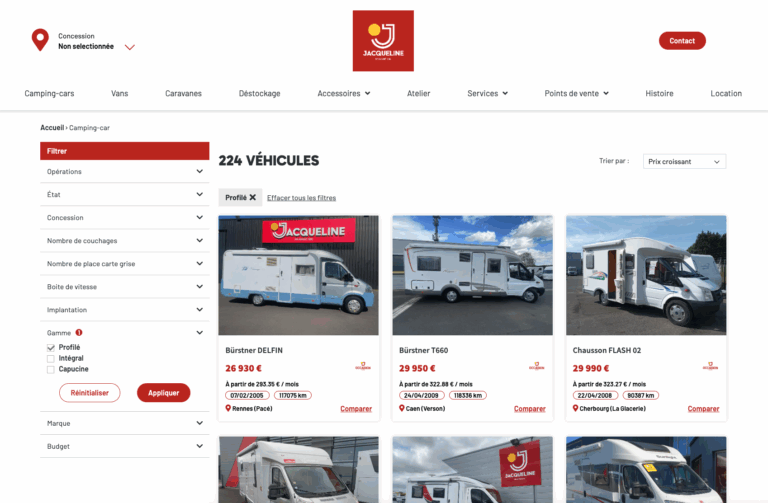 Capture du site Jacqueline