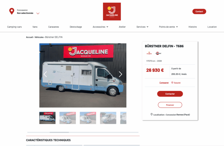 Capture du site Jacqueline