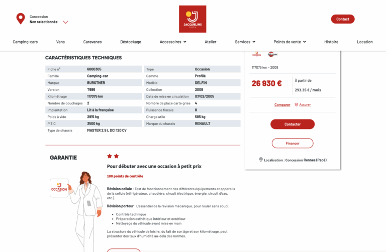 Capture du site Jacqueline